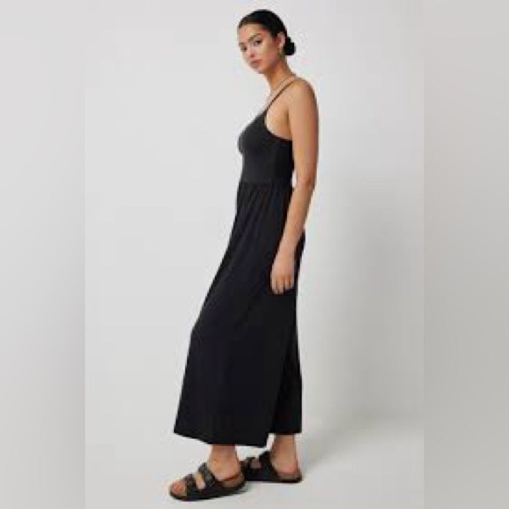 Dark Olive Tencel Jersey Wide Leg Jumpsuit sz 3XL Women's Sleeveless No tag